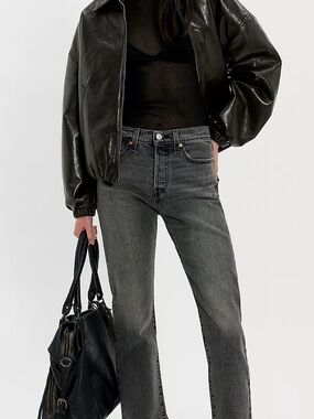Levi's Wedgie Women's Straight Leg Jeans in Washed Black